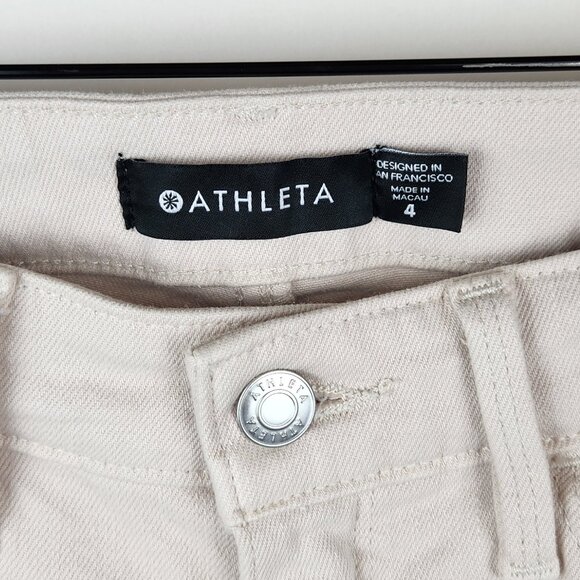 Athleta Flex Straight Ankle Jean Pant in Bone sz 4 - Picture 8 of 10